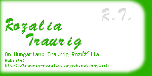 rozalia traurig business card